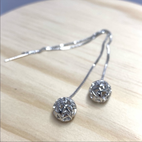 Sterling Silver 925 Pendant Earrings - Picture 3 of 4